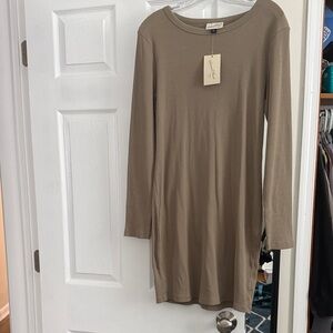 Universal Thread Long Sleeve Dress - Tan